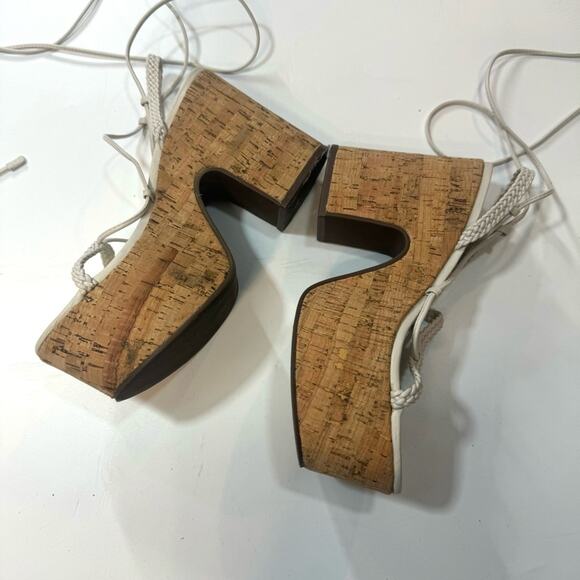 Schutz Maxima Cutout Platform  clogs sandals lace up Size 7,5 - Picture 3 of 8